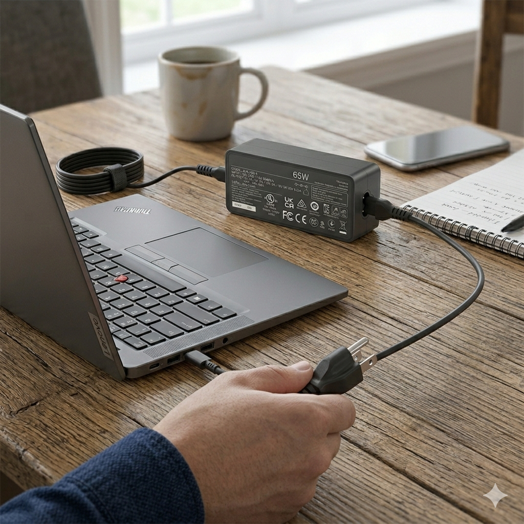 Cargador Lenovo USB-C 45W para laptop compatible con ThinkPad IdeaPad y Yoga
