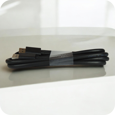 cable convertidor de displayport a displayport enrollador