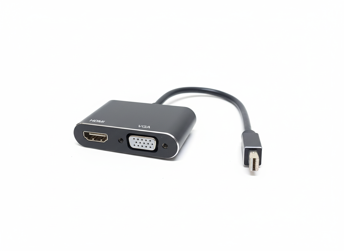 Adaptador convertidor Mini DisplayPort a HDMI y VGA 4K para MacBook Surface y laptop