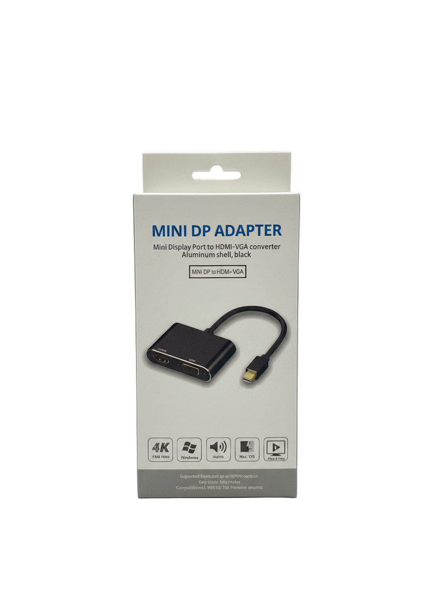 Adaptador convertidor Mini DisplayPort a HDMI y VGA 4K para MacBook Surface y laptop