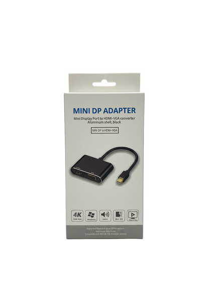 Adaptador convertidor Mini DisplayPort a HDMI y VGA 4K para MacBook Surface y laptop