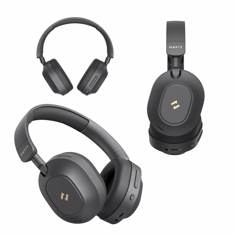 Audífonos inalámbricos H668BT over-ear con cancelación de ruido ANC y Bluetooth plegables