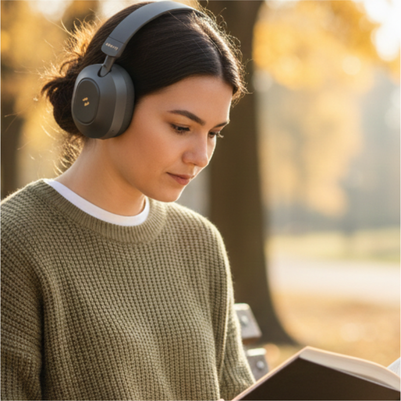 Audífonos inalámbricos H668BT over-ear con cancelación de ruido ANC y Bluetooth plegables