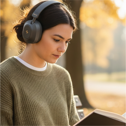Audífonos inalámbricos H668BT over-ear con cancelación de ruido ANC y Bluetooth plegables