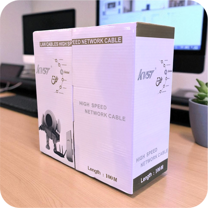 Cable SFTP Cat.5e 100 metros con doble blindaje lámina y malla para redes industriales y oficina