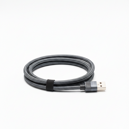 Cable USB-C a USB-C 100W trenzado con carga rápida y protección inteligente de batería