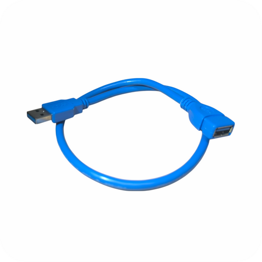 cable de extension usb azul de 0.5mt