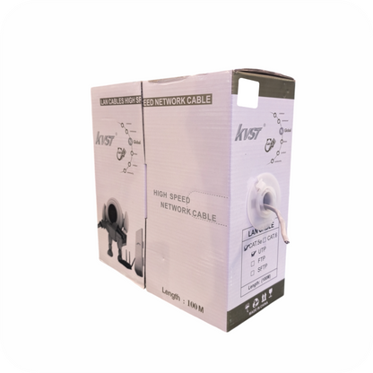 Cable SFTP Cat.5e 100 metros con doble blindaje lámina y malla para redes industriales y oficina