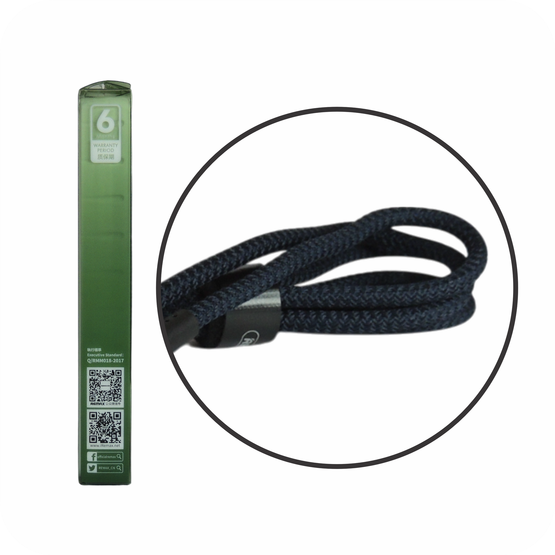  cable usb de material trenzado y resistente