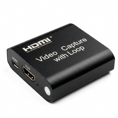 Capturadora de video HDMI 4K con loop out para streaming y grabación por USB