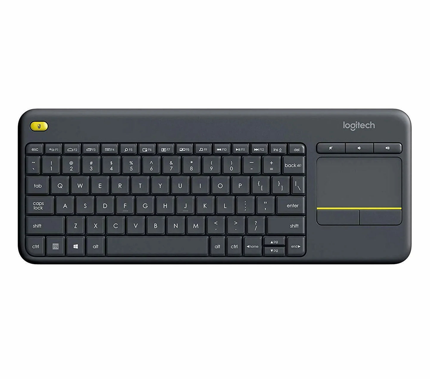 Teclado inalámbrico Logitech K400 Plus con touchpad integrado para PC y Smart TV