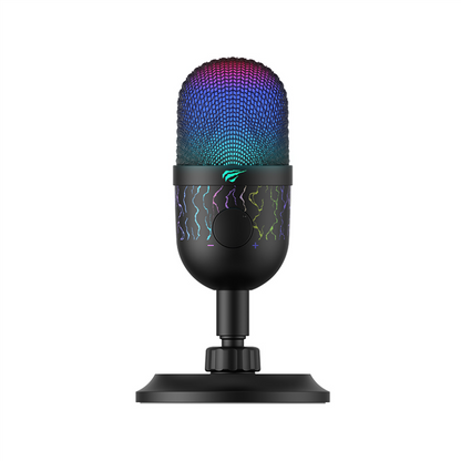 Micrófono USB Havit GK52 RGB para gaming y streaming