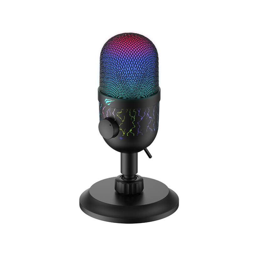Micrófono USB Havit GK52 RGB para gaming y streaming