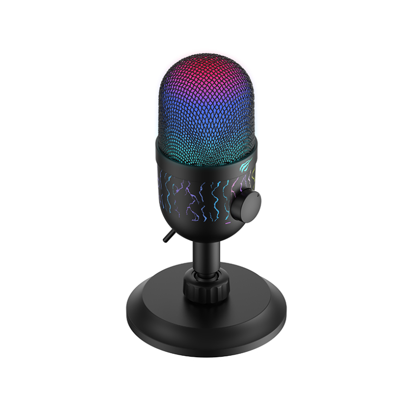 Micrófono USB Havit GK52 RGB para gaming y streaming