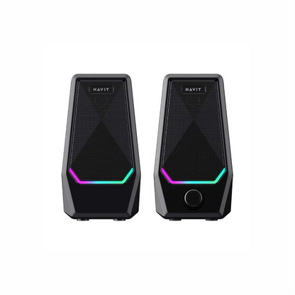 Parlantes estéreo USB Havit SK768 compactos para PC y laptop sin drivers