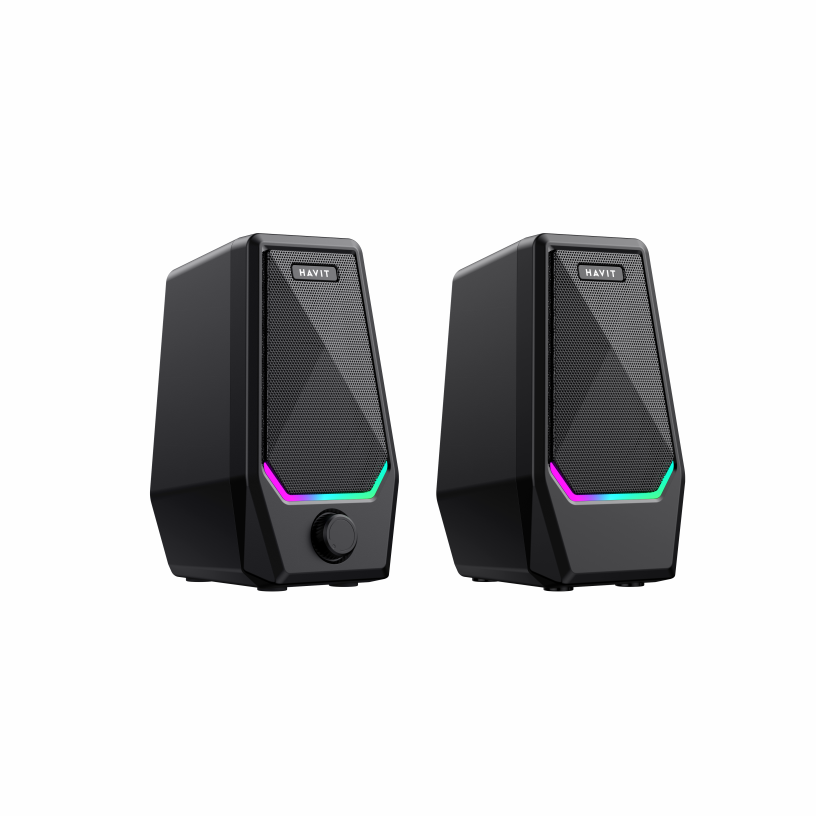 Parlantes estéreo USB Havit SK768 compactos para PC y laptop sin drivers