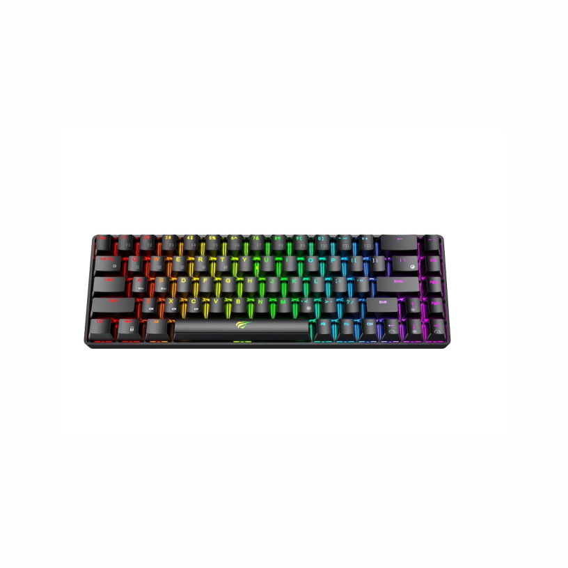 Teclado mecánico Havit KB860L-SP RGB 60 por ciento gamer