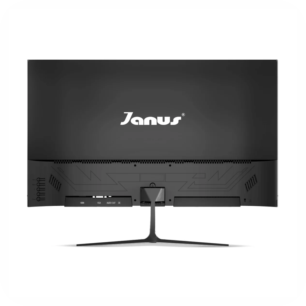 vista trasera monitor janus y sus multiples conexiones 